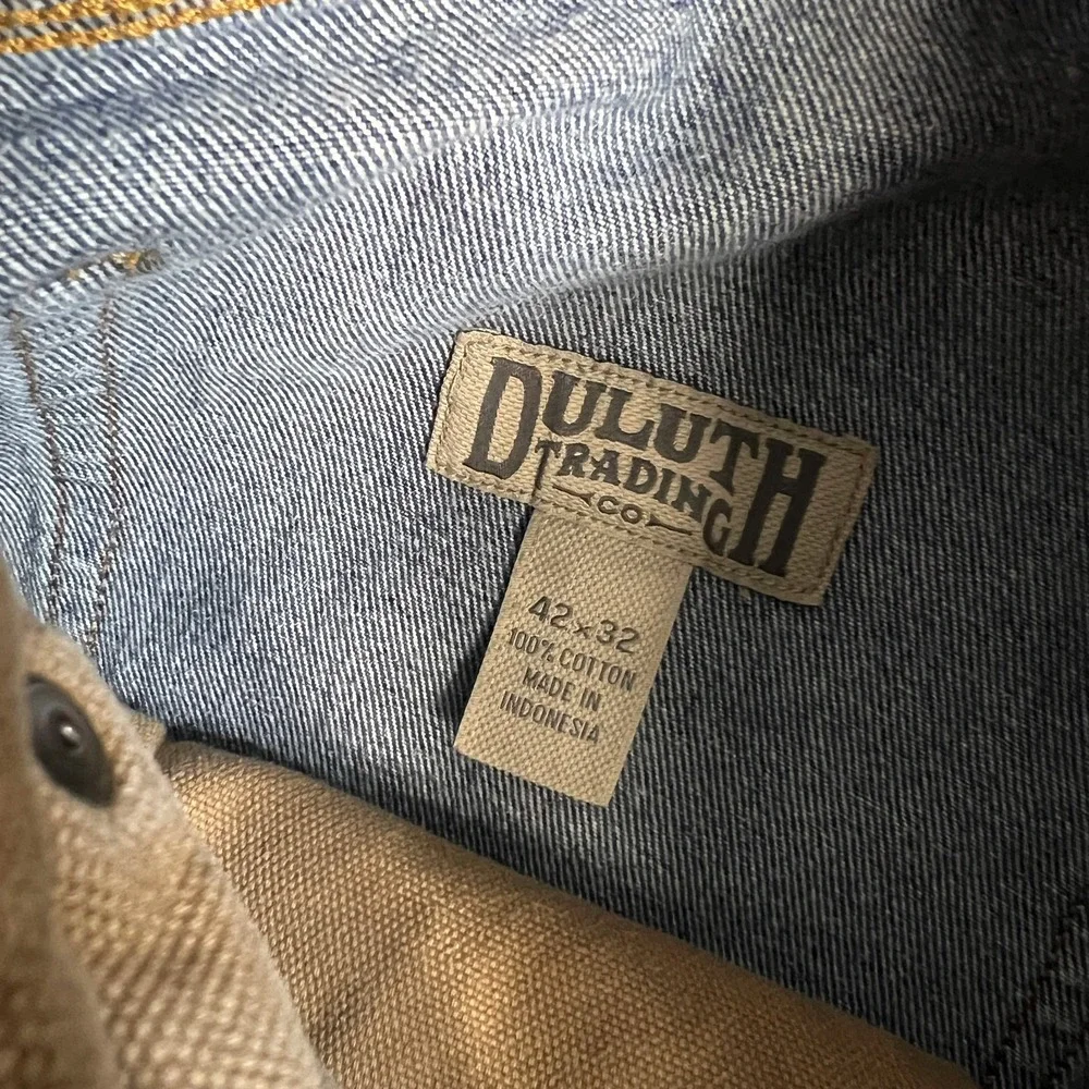 Duluth Trading Co Jeans Mens 41x30.5 Medium Wash‎ Blue Denim Work Casual Cotton